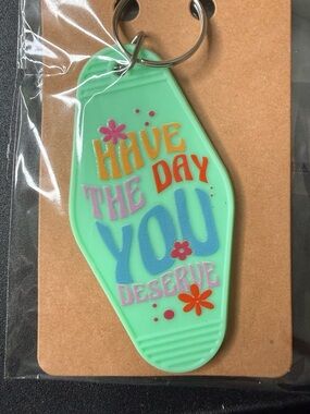 Colorful Retro style Motel Keychain